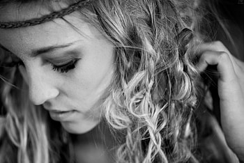 Every Love Story Is Not A Fairy Tale., think, feeling, beautiful, woman, portrait, black and white, heart, eye, feel HD wallpaper