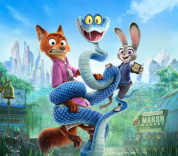 Zootopia 2 — Quad : Nick & Judy's Marsh Mayhem, movie, Zootopia 2, Judy Hopps, Nick Wilde, Gary De'Snake HD wallpaper