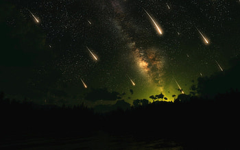 Milky Way, Meteors HD wallpaper