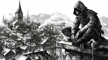 The Shadow Thief: Artistic Black & White, Thief, Black & White, artistic HD wallpaper