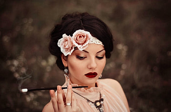 Pretty Woman, smoke, model, pretty, woman HD wallpaper