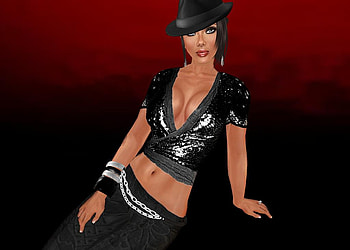 Lady in Black, lady, abstract, fantasy, hat HD wallpaper