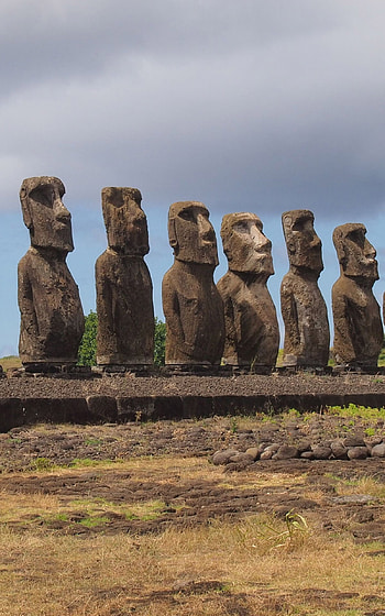 Moai , World wonders, Mysterious statues, Enigmatic allure HD phone wallpaper