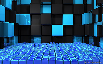 Cool 3D Cubes Twitter Background HD wallpaper