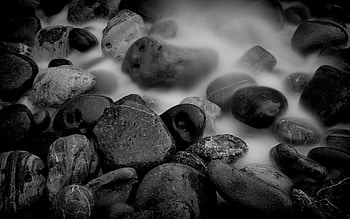 Stones, Macro, Moisture, Form, Bw, Chb HD wallpaper