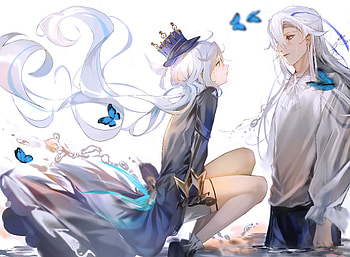Genshin Impact : Furina & Neuvillette Enchanted Encounter, Furina (Genshin Impact), Neuvillette (Genshin Impact), video game, Genshin Impact HD wallpaper