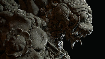 Shadow Warrior 3, Liondragon statue, Artstation HD wallpaper
