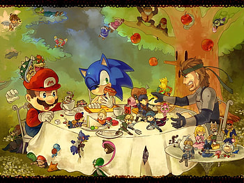 tea time, snake, videogame, nintendo, sega, mario, pit, princess peach, female, sonic, diddy kong, girl, fox, link, video game, zelda, donkey kong, women, kirby, pokemon HD wallpaper