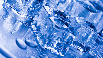 Macro, blue ice cubes HD wallpaper