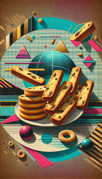 Biscotti Delight , cookie, dessert, geometry, colorful HD phone wallpaper