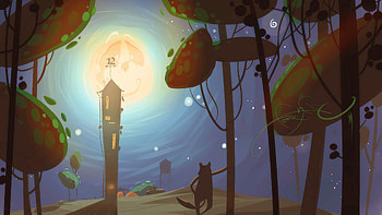 Art, Night, Moon, Tower, Moonlight HD wallpaper