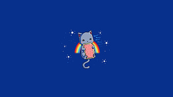 Rainbow, Nyan Cat, Humor, Meme HD wallpaper
