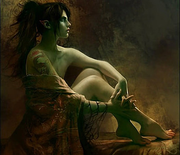 Hajieelkhe, girl, elf, linda bergkvist, fantasy HD wallpaper