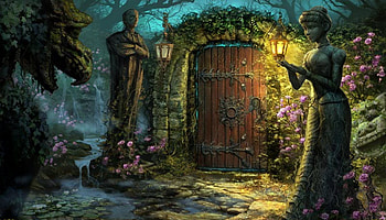 Garden Gate, kid safe, dark, eery, gate HD wallpaper