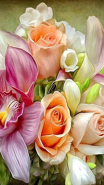 pastel, colorful, earth, artistic, flower HD phone wallpaper