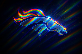 Neon Broncos Charge —, Denver Broncos, Horse, Logo HD wallpaper