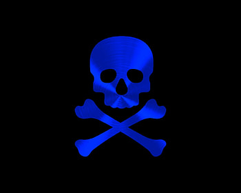 blue skull, blue, black, skull, labrano, gizzzi HD wallpaper