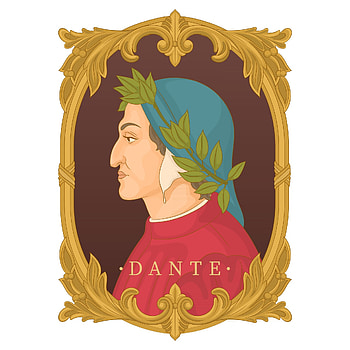 Portrait of Dante, Vector art, Poetic representation, Creative expression HD phone wallpaper