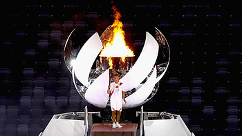 Naomi Osaka lights, Olympic cauldron, Tokyo 2020, Opening ceremony highlights HD wallpaper