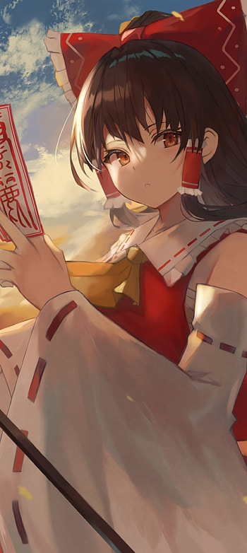 Reimu Hakurei — Shrine Maiden at Dusk (Touhou ), Reimu Hakurei, Anime, Touhou HD phone wallpaper