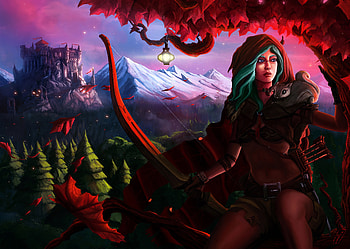Fantasy Archer Art , fantasy-girls, archer, artist, artwork, digital-art, deviantart HD wallpaper