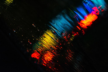 Rain, Lights, Macro, Blur, Smooth, Glass HD wallpaper
