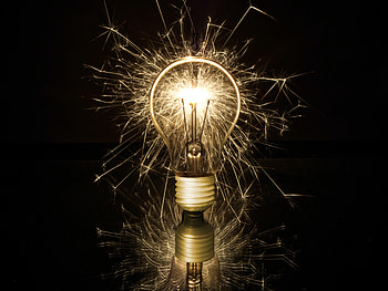 Sparks, Miscellanea, Miscellaneous, Lamp, Glow HD wallpaper
