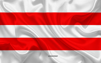 Flag of Usti nad Labem, Czech Republic, , silk texture, Usti nad Labem flag, Czech cities, Usti nad Labem HD wallpaper