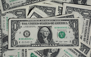 1 dollar banknote, money background, finance background, money, background with dollars, american dollars HD wallpaper