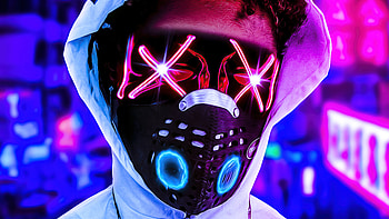 Mask X Eyes Boy , mask, hoodie, artist, artwork, digital-art HD wallpaper