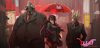Dva Junkrat And Roadhog Overwatch Artwork, dva-overwatch, junkrat-overwatch, roadhog-overwatch, games, artist, artwork, digital-art HD wallpaper