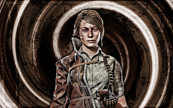 Hanna Delacroix, brown grunge background, Battlefield V, fan art, Battlefield characters, vortex, soldiers, Battlefield 5, Hanna Delacroix Battlefield HD wallpaper
