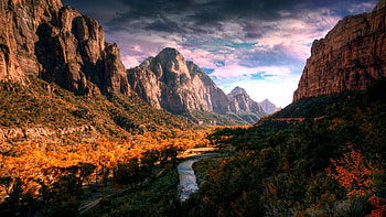 Mountains Trees, R , U TV HD wallpaper
