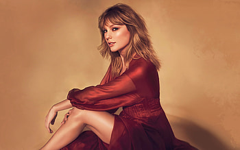 Taylor Swift, American singer, hoot, red dress, popular singers, American star HD wallpaper