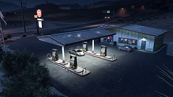 Lamborghini Murciélago, gas station, Need For Speed, Lamborghini, Lamborghini Murcielago, video game, Need for Speed Payback HD wallpaper