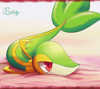 pokemon snivy, snake, starter, cute, grass, snivy, pokemon HD wallpaper