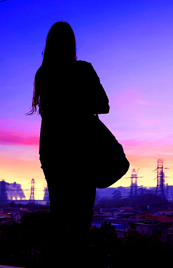 Céu, roxo, ceu, horizonte, azul HD phone wallpaper