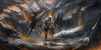 The Demon Wings, demon, artist, artwork, digital-art HD wallpaper