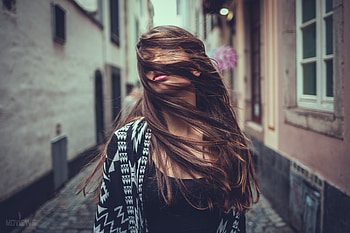 Girl Hair In Face, girls, graphy, face, hairs HD wallpaper