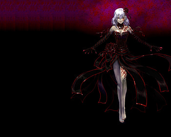 Dark Sakura, matou sakura, scary, purple hair, cute, tattoo, fate stay night, long hair, creepy, dress, darkness, matou, sinister, , female, sexy, hot, evil, girl, gloomy, dark, anime girl, anime, sakura, horror, gown HD wallpaper