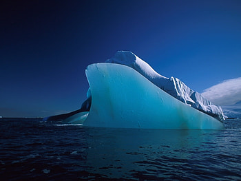 Landscape, Sea, Icebergs HD wallpaper