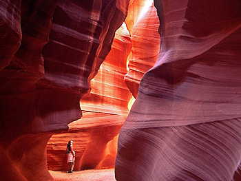 Nature, Canyon, Patterns, Human, Person, Bends HD wallpaper