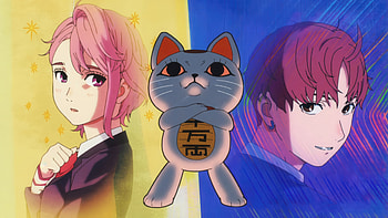 Dandadan Ultra : Vibrant Dual World Cat, Dandadan, Jin Enjouji HD wallpaper