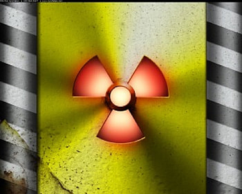 Radiation Symbol, radiation, biohazard, pillars, 3d HD wallpaper