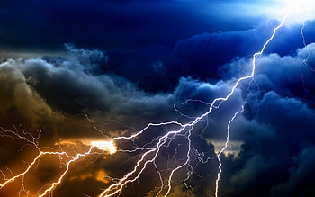 Thunderous majesty, Sky's fury, Electric energy, Nature's power HD wallpaper