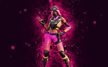 Sunset Clash, , purple neon lights, Fortnite Battle Royale, Fortnite characters, Sunset Clash Skin, Fortnite, Sunset Clash Fortnite HD wallpaper