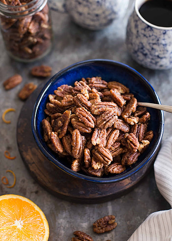Pecans, Maple orange, Roasted nuts, One Sweet Mess HD phone wallpaper