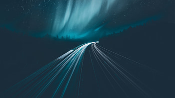 Aurora Borealis During Night Time, time-lapse, road, aurora, nature HD wallpaper