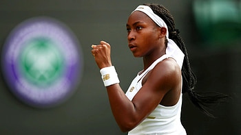 Venus Williams, Wimbledon upset, Cori Gauff's triumph, Historic tennis match HD wallpaper