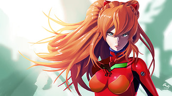 Angry Neon Genesis Evangelion Asuka Langley Soryu, neon-genesis-evangelion, asuka-langley-soryu, anime-girl, anime, artist, artwork, digital-art HD wallpaper